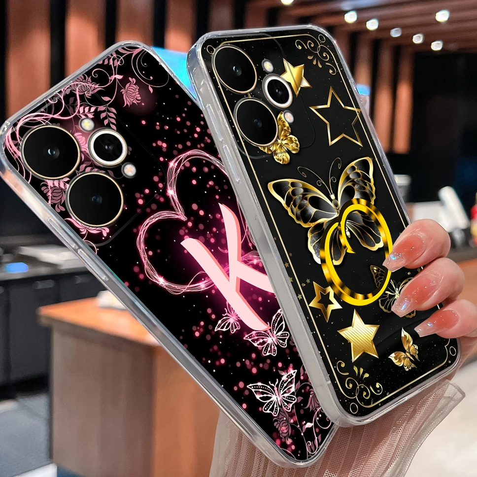 Para Realme 15 Pro 15T 5G pareja funda de teléfono letras de moda suave TPU transparente parachoques de silicona para Realme15 cubierta ligera - imagen 2