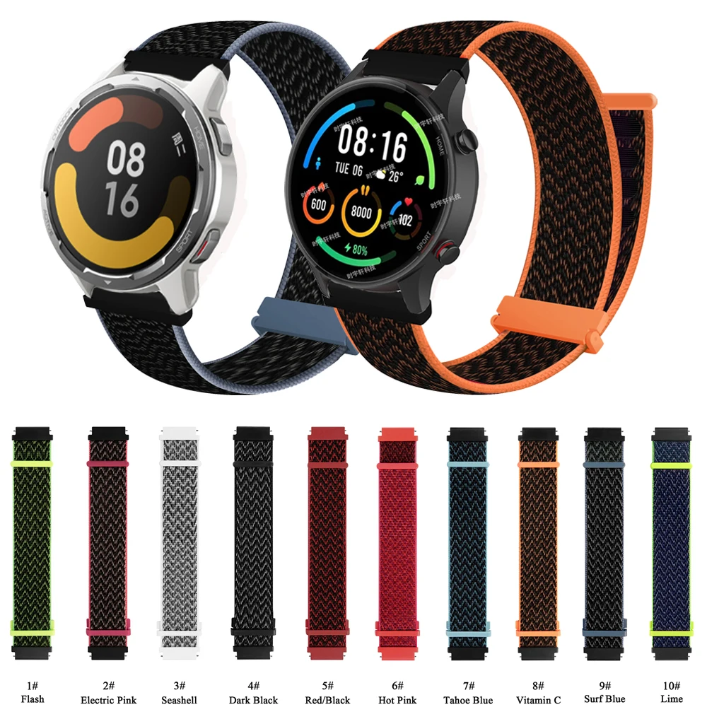Pulsera de nailon de 20mm y 22mm para reloj Mibro A3 A2 A1, Correa para reloj inteligente Mibro Lite 3 Pro/Lite2/C4 C3 C2/X1 T2, Correa deportiva - imagen 5