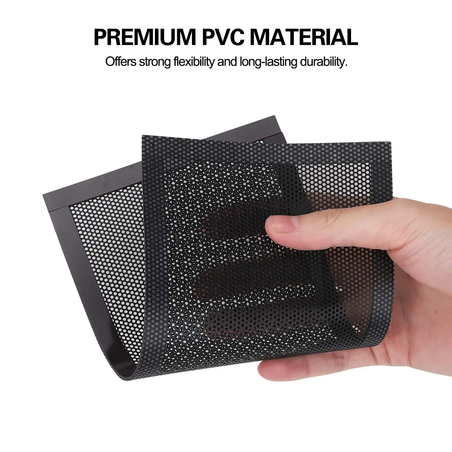Coolcirc-cubiertas magnéticas de malla de filtro de PVC a prueba de polvo para ventilador de caja de ordenador de 12x12/24/36cm, parrilla a prueba de polvo, ajuste Universal - imagen 5