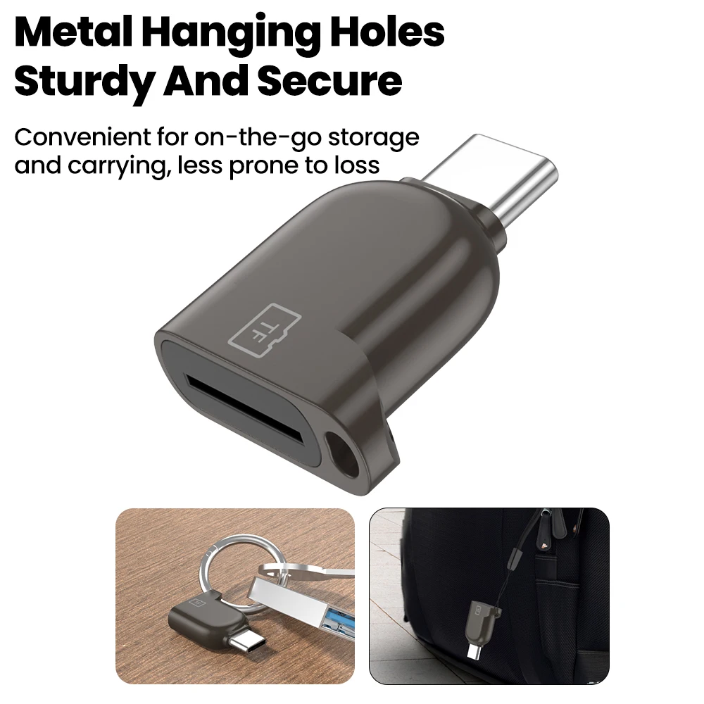 Elough Mini lector de tarjetas TF tipo C 3,0 lector de tarjetas de memoria a Micro TF SD para teléfono Huawei Android lector de tarjetas de alta velocidad - imagen 5