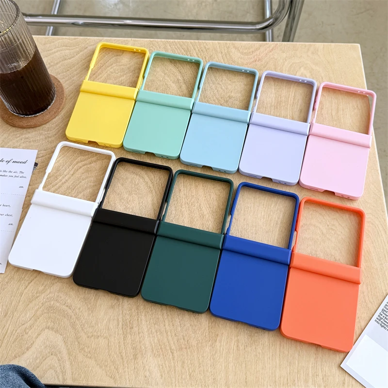 Funda de teléfono mate ultrafina de Color caramelo para Samsung Galaxy Z Flip 7 6 5 4 3 ZFlip 7 5G protección de bisagra cubierta a prueba de golpes - imagen 2