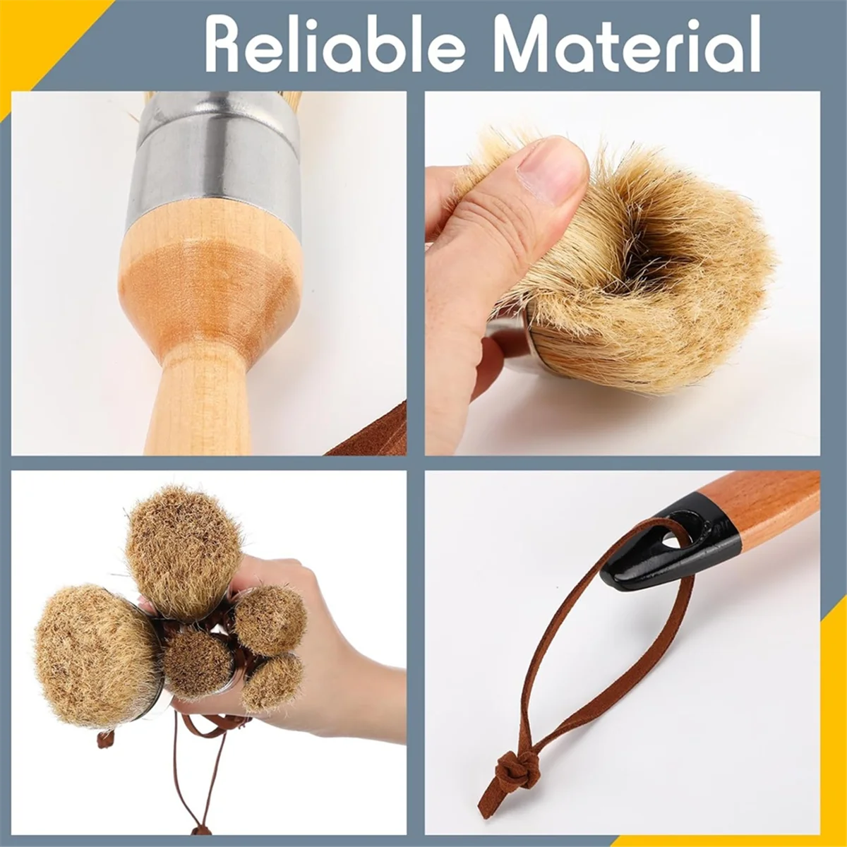 Juego de pinceles de plantilla de tiza SUPER HOT, 11 Uds., pinceles de plantilla con mango de madera