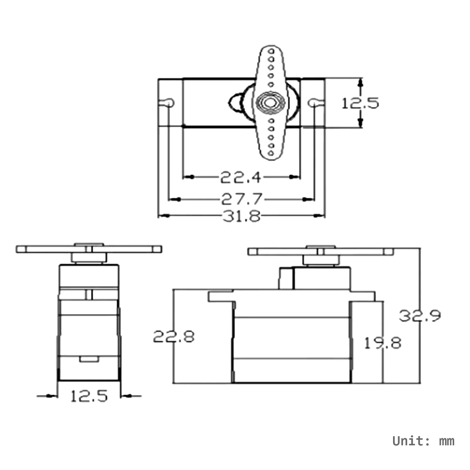 MG90S Micro Servo Metal/Plástico Gear 9g SG90 Mini Servomotor mejorado 180/270/360 grados para Arduino RC coche helicóptero Drone - imagen 5