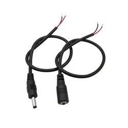 Conector DC 3,5x1,35 mm macho hembra para CCTV y tiras LED - cable