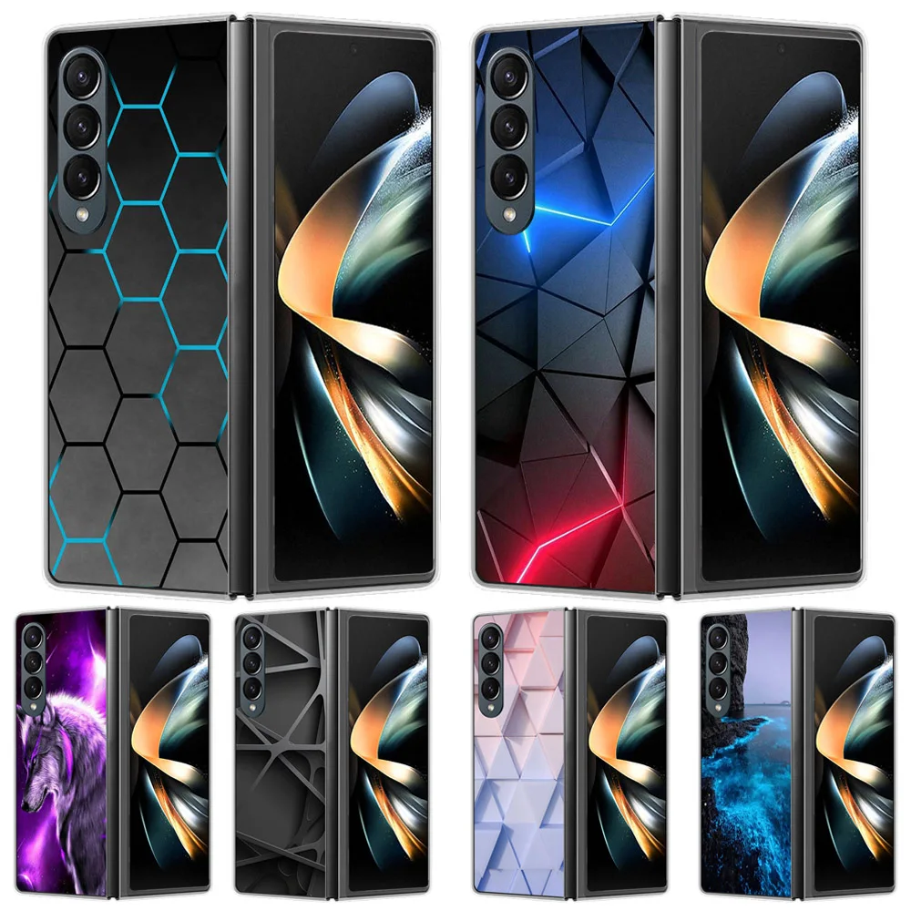 Funda plegable para Samsung Galaxy Z Fold 4, Funda de plástico para PC, Funda dura, Funda de moda para Samsung Galaxy Fold4 Fold 5