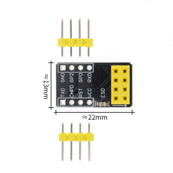 Adaptador de Módulo de placa de pruebas ESP01/01S, ESP8266, ESP01, ESP01S - imagen 2