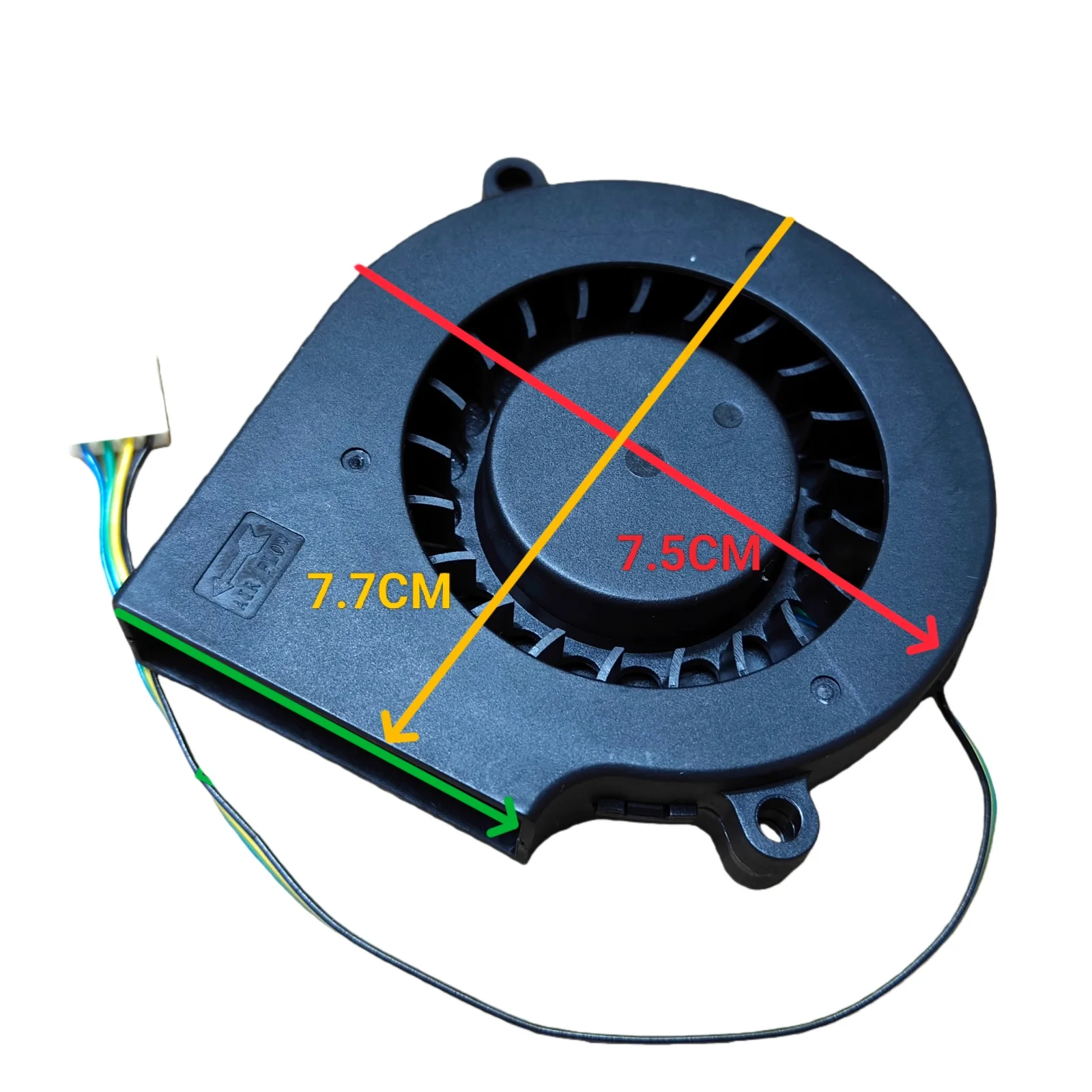 Ventilador 7515 77x75x15mm rodamiento de bolas doble DC 12V 24V 2 pines 4 pines PWM Turbo ventilador de refrigeración 4800RPM 3000RPM silencioso para impresora 3D