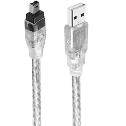 Cable USB 2.0 a FireWire 4 pines 1,2 m para MINI DV HDV