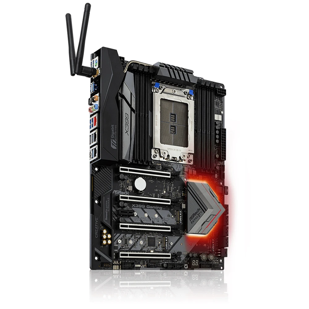 Placa base para juegos profesional ASRock X399, AMD TR4, compatible con Ryzen Threadripper 2990WX 2970WX 2950X ATX DDR4 3600 Mhz M.2 ATX - imagen 5