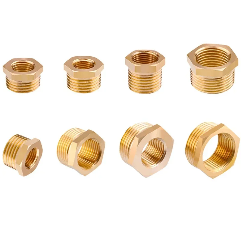 Accesorio adaptador de latón BSP, casquillo hexagonal reductor, conector macho a hembra, combustible, agua, Gas, aceite, 1/8 ", 1/4", 3/8 ", 1/2", 3/4", 1" - imagen 3
