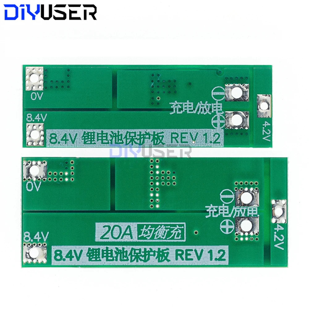 Placa de protección de batería de litio 2S 20A 7,4 V 8,4 V 18650/placa BMS versión de equilibrio estándar - imagen 2