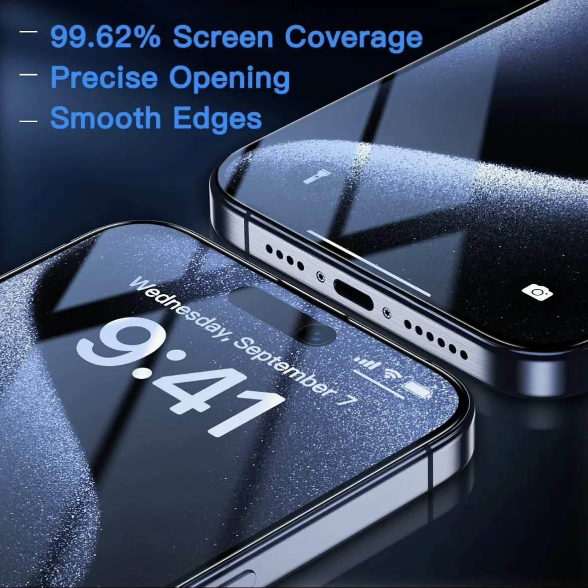 5 uds para iPhone 17 16e 16 15 14 13 12 11 Pro Max XS XR Protector de pantalla de privacidad bloque de vidrio templado protección ocular de luz azul - imagen 4