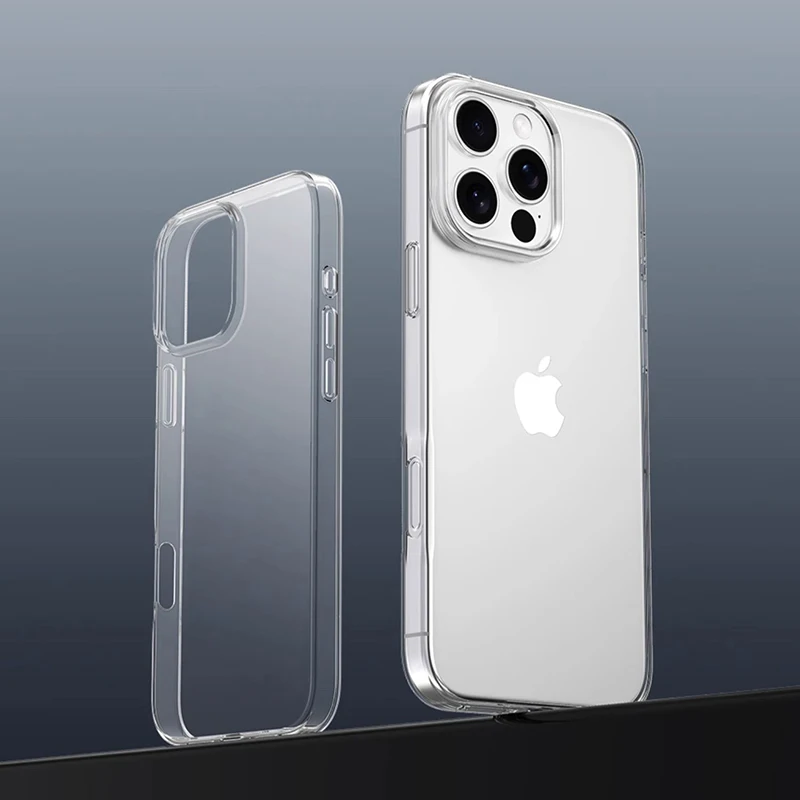 Kianghue-funda blanda de silicona Original para iPhone 17 Air 16E 16 15 14 13 12 11 Pro Max Plus Mini, carcasa ultrafina transparente a prueba de golpes - imagen 2