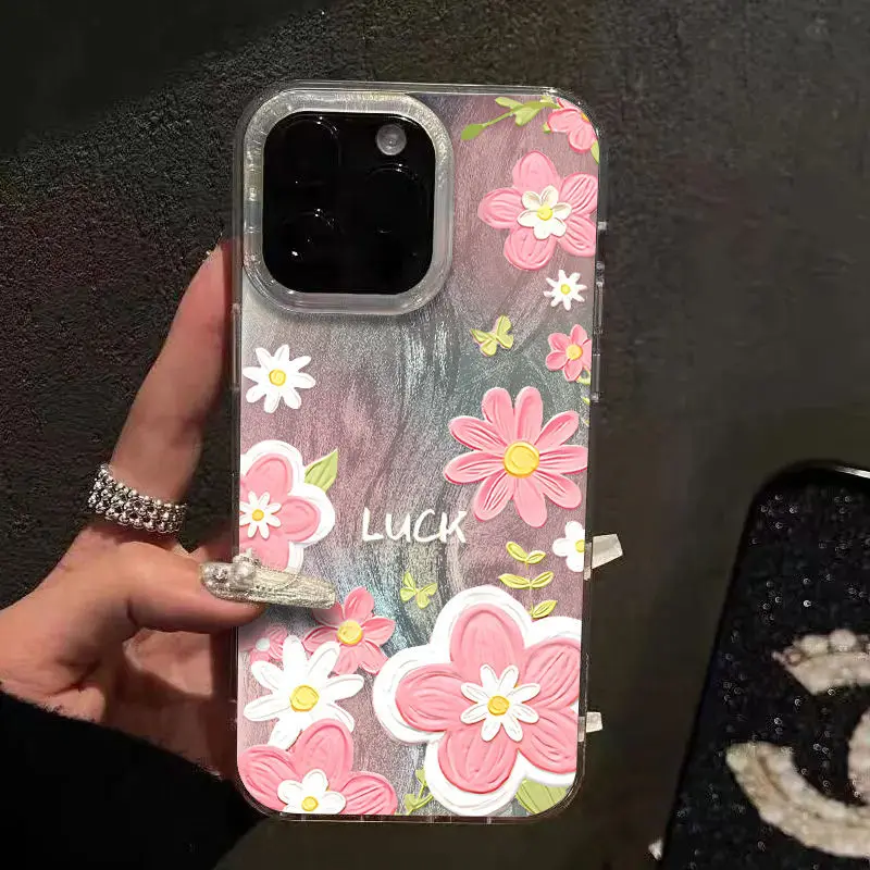 Funda de teléfono con estampado de rosas azules para IPhone 16 15 14 13 12 11 Pro Max 15 Pro XS XR 7 8 Plus 16E cubierta chapada en plata a prueba de golpes - imagen 4