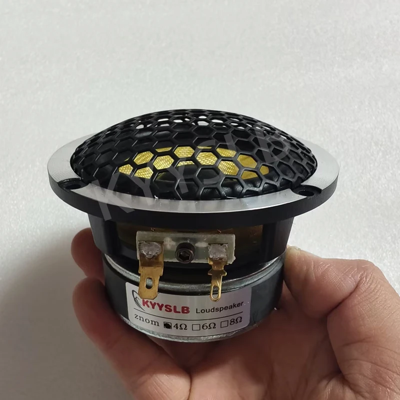 Unidad de transmisión de altavoz de rango medio KYYSLB, altavoz de rango medio con marco de aluminio de 3-3,5 pulgadas para Audio en casa, altavoz de rango medio para Audio de coche - imagen 3