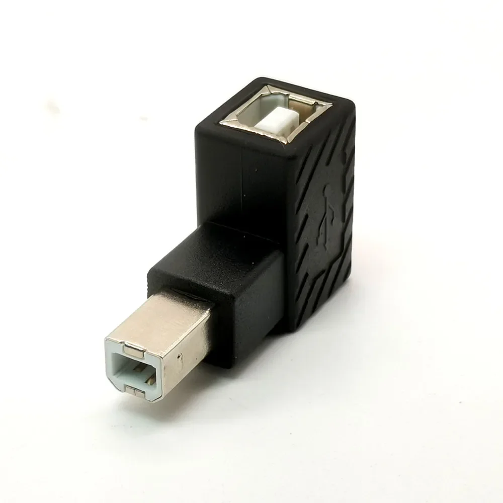 Adaptador de extensión USB 2,0 tipo B macho a hembra, ángulo arriba, izquierdo y derecho, 90 grados, para impresora, escáner, caja de disco duro - imagen 3