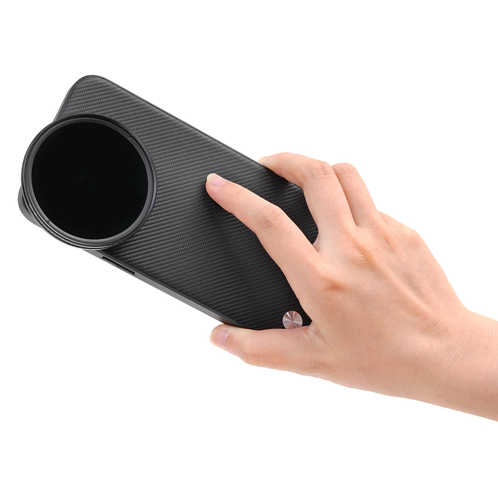 Funda de teléfono FOTGA, funda de plataforma de vídeo para teléfono inteligente para iPhone 16 Pro/Pro Max con adaptadores de 58mm para Kit de filtros para iPhone 15 Pro/Pro Max - imagen 5