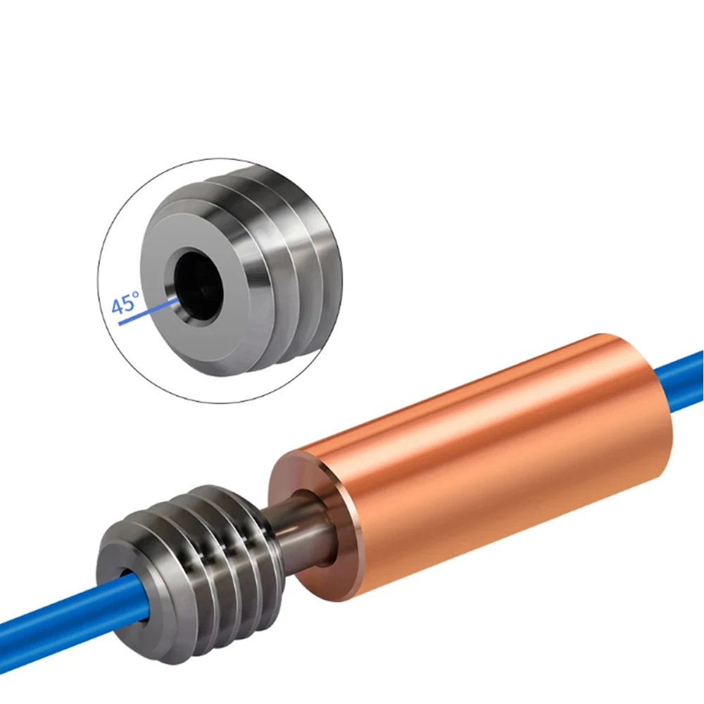 Pieza Hotend actualizada, rotura de calor para impresora 3D FLSUN SR Q5, rosca de tubo de garganta de 1,75mm, aleación de cobre y titanio, 5 uds. - imagen 4