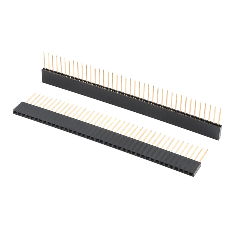 Pines largos hembra de una sola fila para Arduino, Conector de cabezal de placa PCB de 11mm, 10 piezas, 2,54mm, 1x2/3/4/6/8/10/15-40 pines - imagen 5