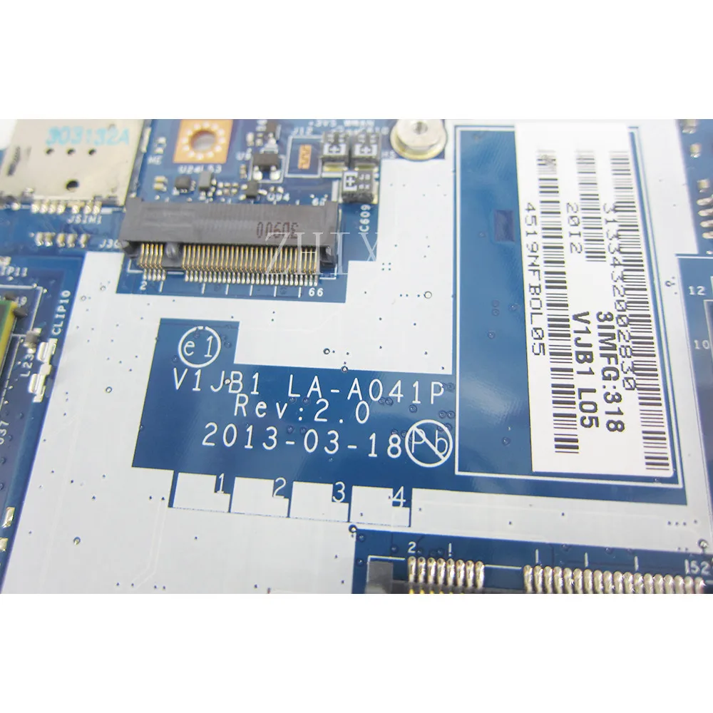 Para la placa base del ordenador portátil Acer lconia Tab W701 con I3-3227U I5-3337U 4GB RAM V1JB1 LA-A041P NB.L1A11.001 NB.L1A11.002