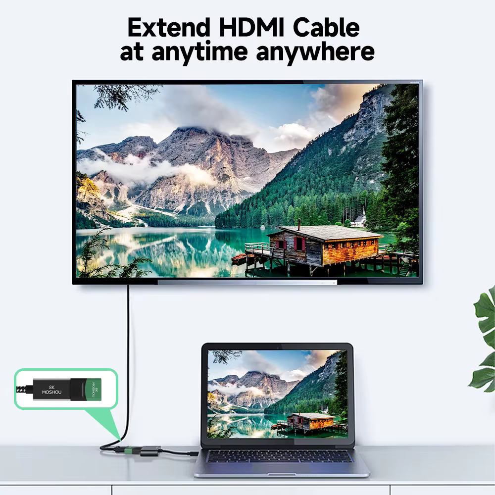 Adaptador HDMI 8K MOSHOU Macho a Hembra 90°/270° para PS5