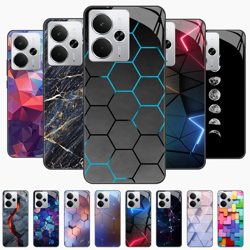 Fundas de vidrio templado para Realme 14 5G, funda trasera dura para teléfono de PC para Realme 14 5G, carcasas de protección Global Realme14 5G 2025