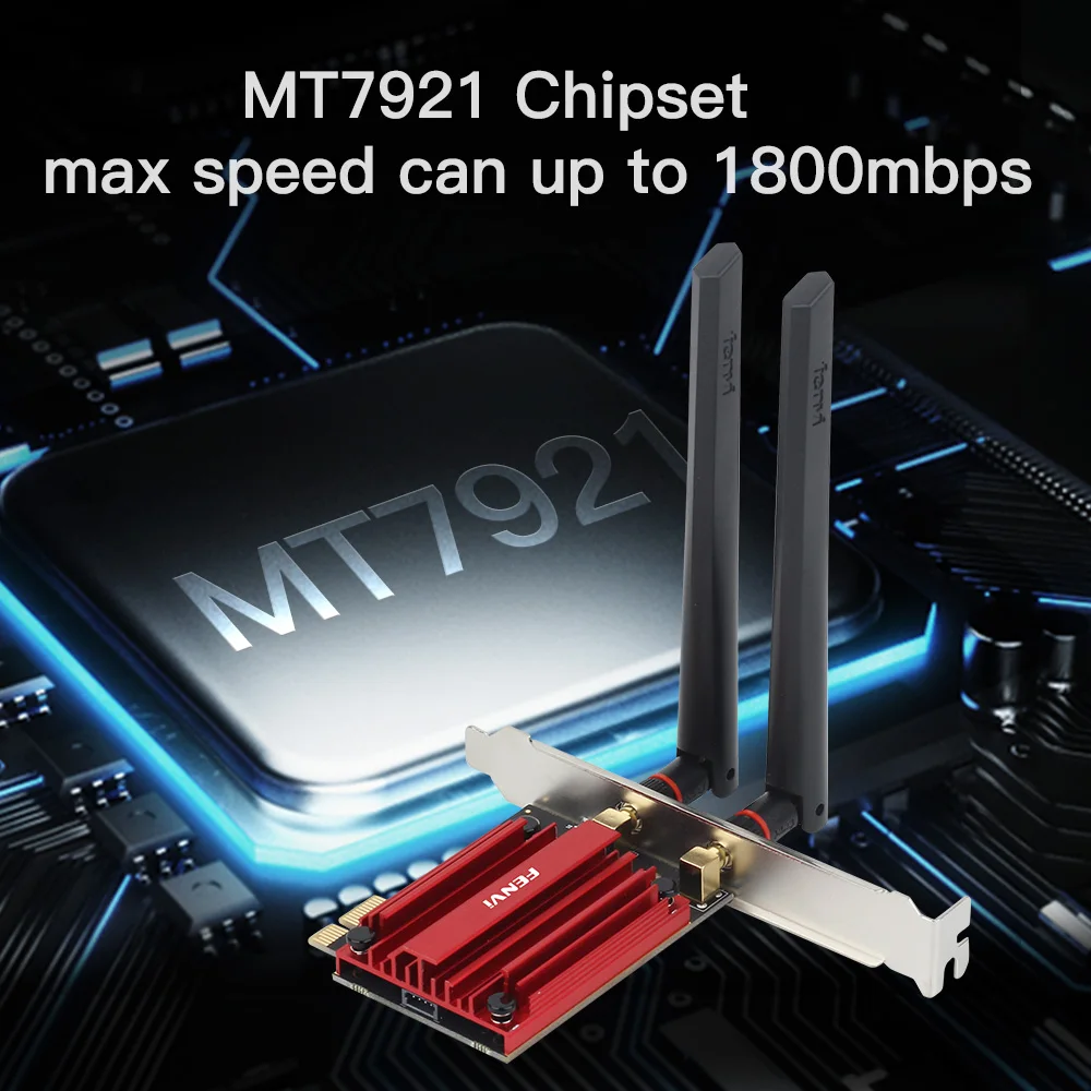 Adaptador de tarjeta de red inalámbrica WIFI 6, 1800Mbps, Bluetooth 5,2, banda Dual, 2,4G/5GHz, 802.11AX, PCI-E, Windows 10/11, PC - imagen 2