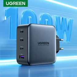 Cargador GaN UGREEN 100W USB-C PD – Carga Rápida MacBook iPhone