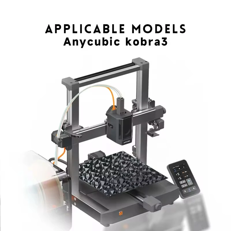 Hoja Kobra 3 PEI para Anycubic Kobra 3 Combo, placa de construcción de 256x268mm, hoja de acero de resorte de impresión de doble cara, piezas de impresora 3D, cama - imagen 2
