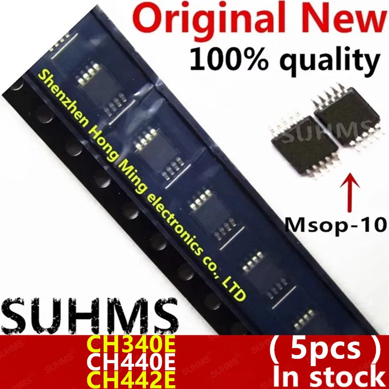 CH340E CH440E CH442E Chip USB TTL Conversor MSOP-10 Pack 5 uds - imagen 2