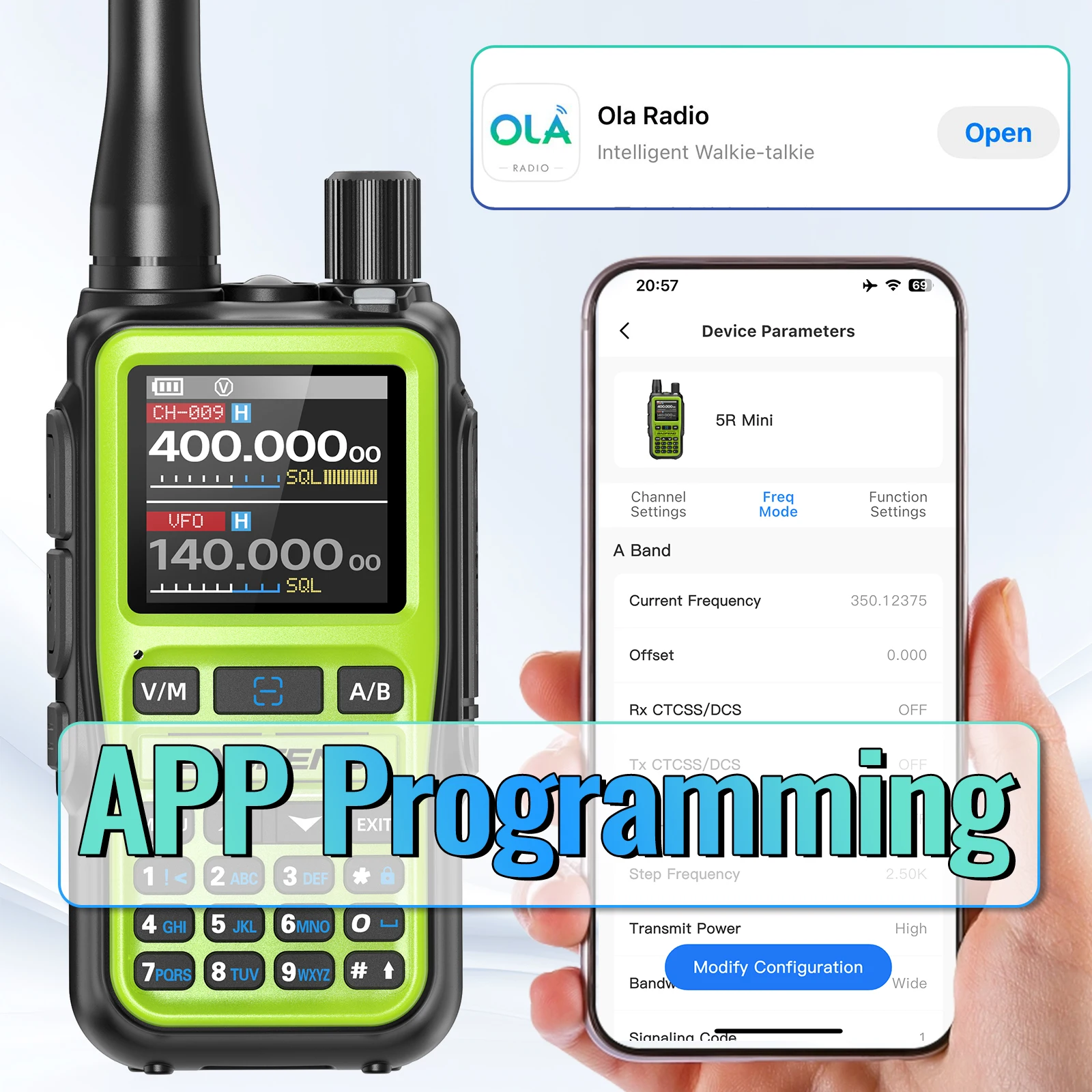 2 uds BAOFENG UV-5R Mini Walkie Talkie banda completa Bluetooth aplicación programación frecuencia de copia inalámbrica NOAA 999CH AM FM Radio bidireccional - imagen 4