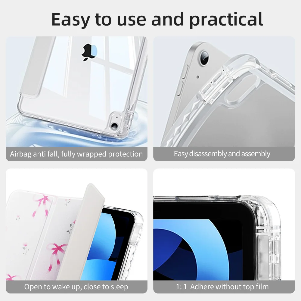 Para iPad Pro 11 12,9 13 iPad 10th iPad 10,2 8th 9th Gen mini 6 7 funda para iPad Air5 4 10,9 Air 11 13 M3 M2 con portalápices - imagen 4