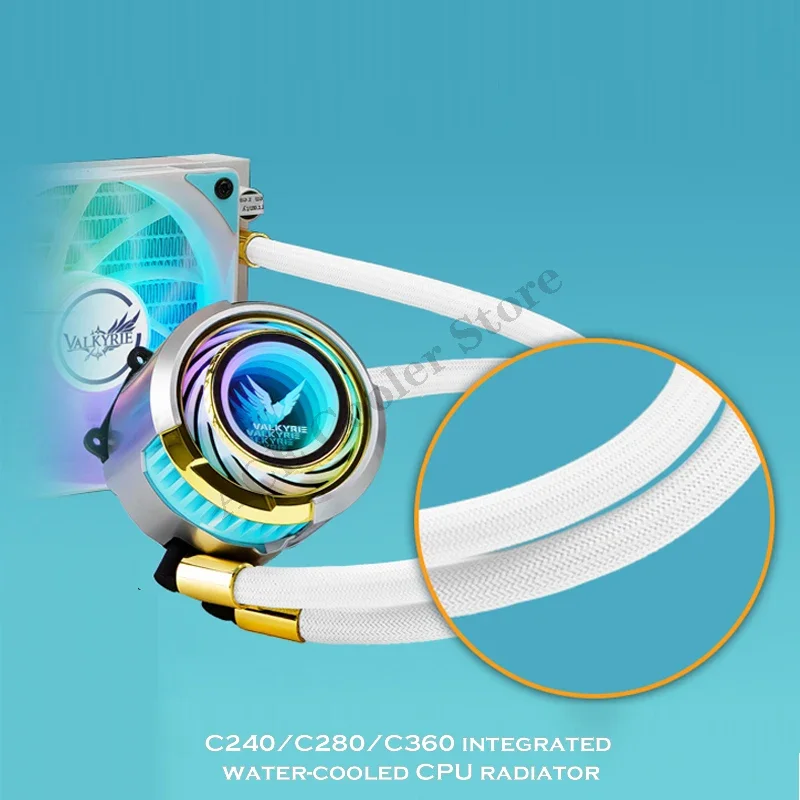 Valkiri CPU enfriador de agua AM5 240MM 360MM refrigeración por agua 300W TDP personalizado alto rendimiento 5V ARGB Stong-bomba de motor - imagen 5