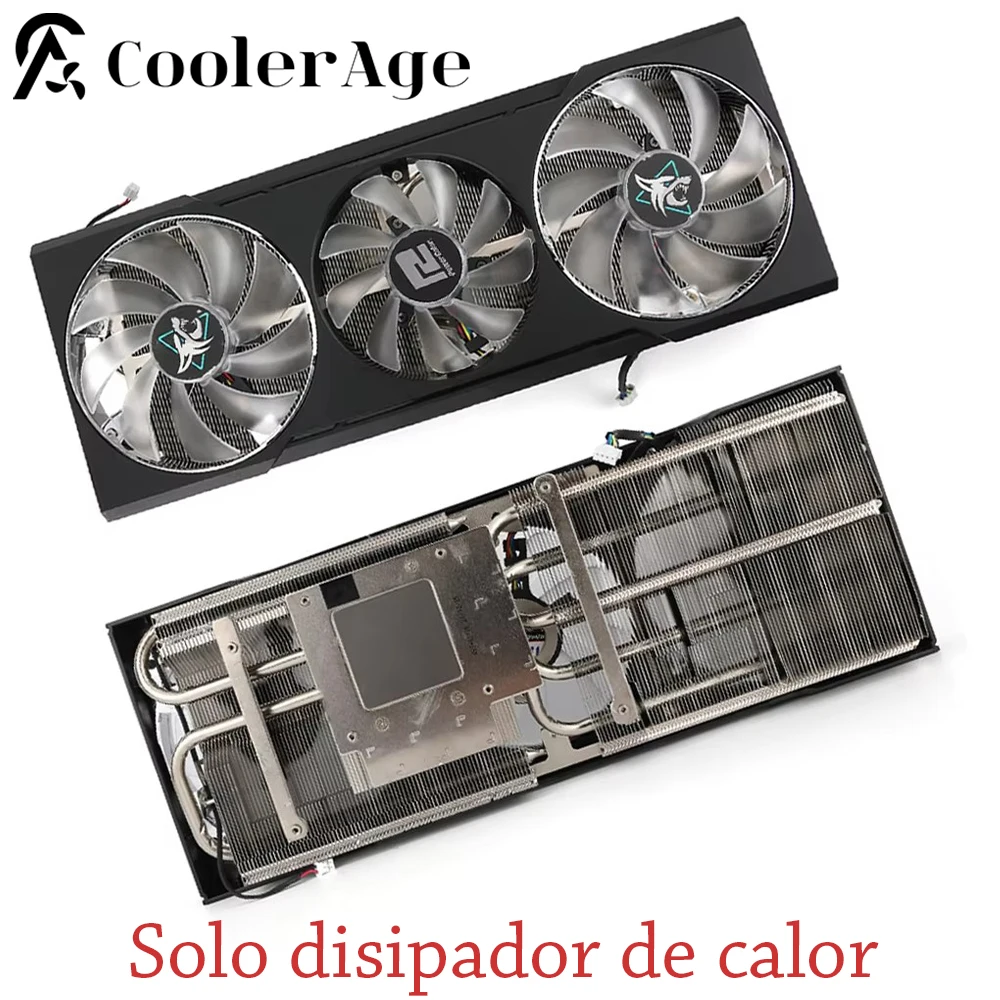 Nuevo reemplazo del ventilador del disipador de calor para Powercolor Hellhound AMD Radeon RX 6700XT 12GB GDDR6 RX6700XT refrigeración