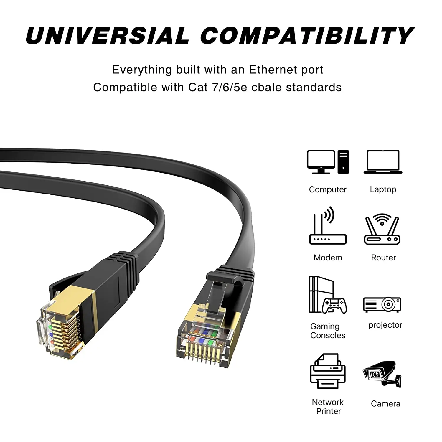 Cable Ethernet Cat7 Blindado RJ45 – Conexión Rápida para Módem y Router - imagen 5