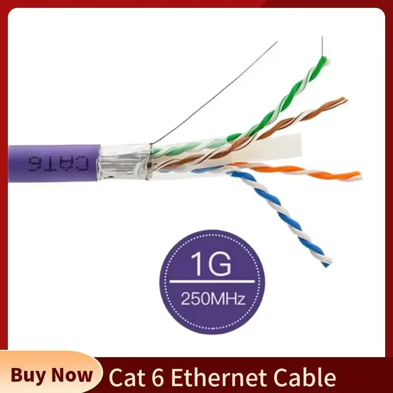 Cable Ethernet Cat 6 FTP RJ45 Púrpura – Conexión 1 Gbps - imagen 3