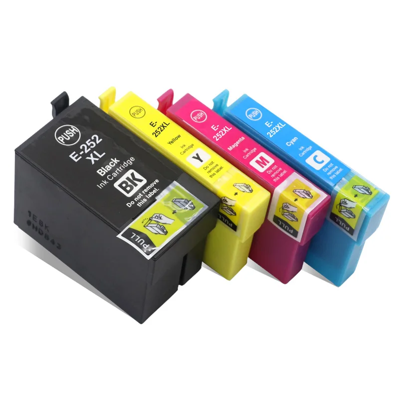 Cartucho de tinta T252XL 252XL 252 XL E-252XL Compatible con impresora Epson WorkForce WF-3620 3640 7110 7210 7610 7620 7710 7720 - imagen 2