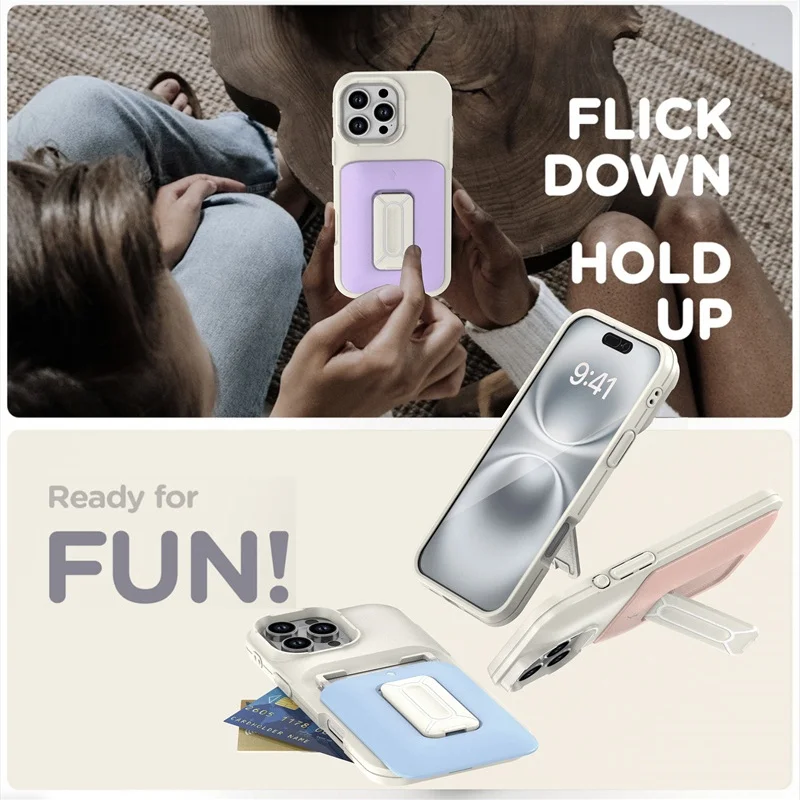 Funda de teléfono tipo billetera con tarjetero oculto a prueba de golpes para iPhone 16E 12 13 14 15 16 Pro Max Plus, funda con soporte mate con cordón - imagen 3