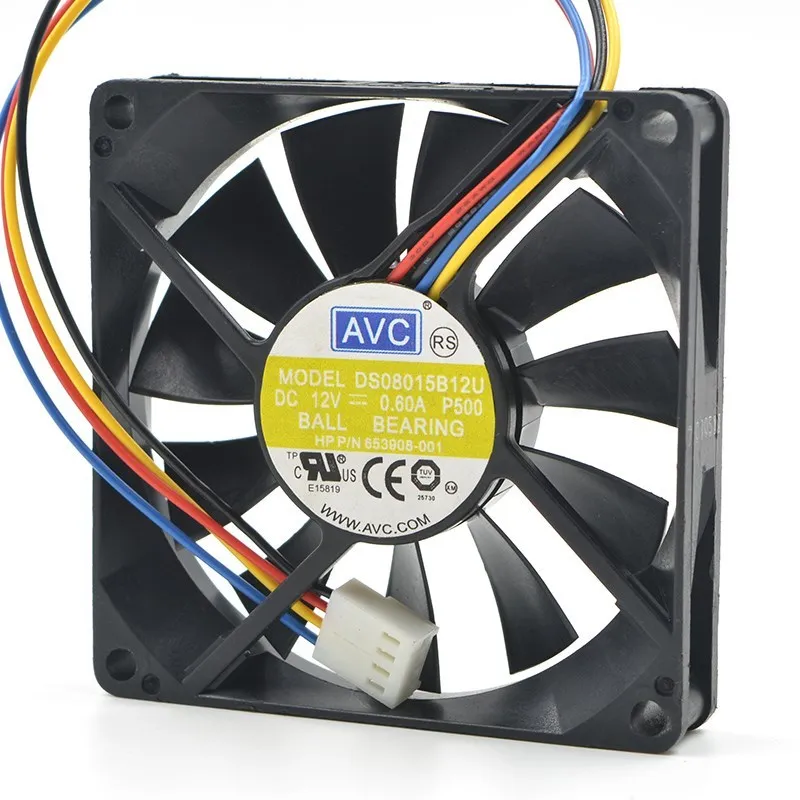 Ventilador de refrigeración para ordenador, 1 piezas DS08015B12U 12V 0.60A 80*80*15 PWM 80mm, chasis, para AVC - imagen 2