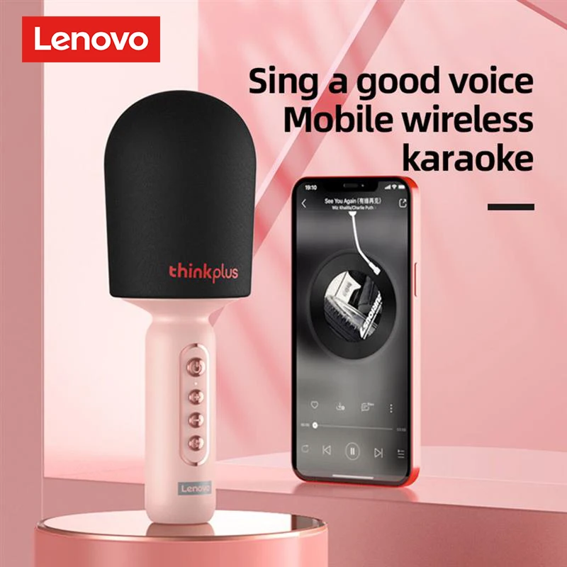 Lenovo M1 micrófono de mano inalámbrico Bluetooth, artefacto de Karaoke de calidad de sonido HIFI, teléfono móvil portátil para el hogar