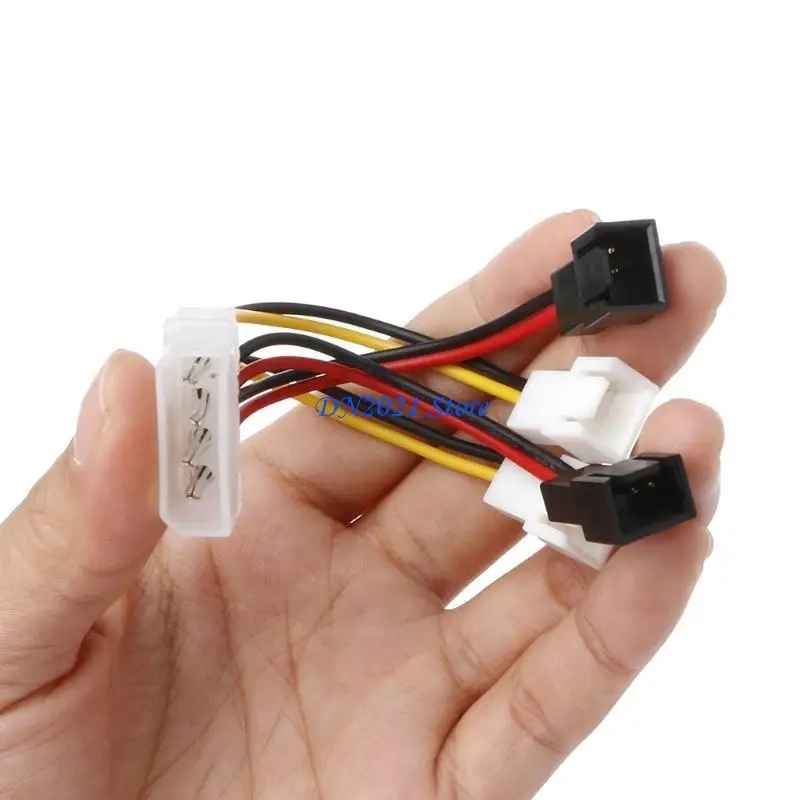 F3KE IDE Molex 4 pines a 4X 3 pines TX3 para ventilador refrigeración Cable convertidor adaptador corriente - imagen 5