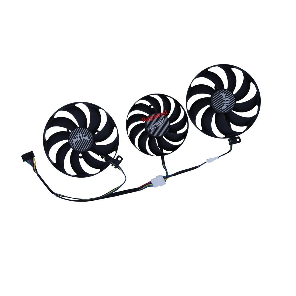 Ventilador enfriador de tarjetas de vídeo, FDC10H12D9-C, para ASUS TUF3 RX 5700 XT OC 8G EVO GAMING,TUF3 RX 5600 XT 5600XT OC 6G EVO GAMING, Juego de 3 uds. - imagen 2