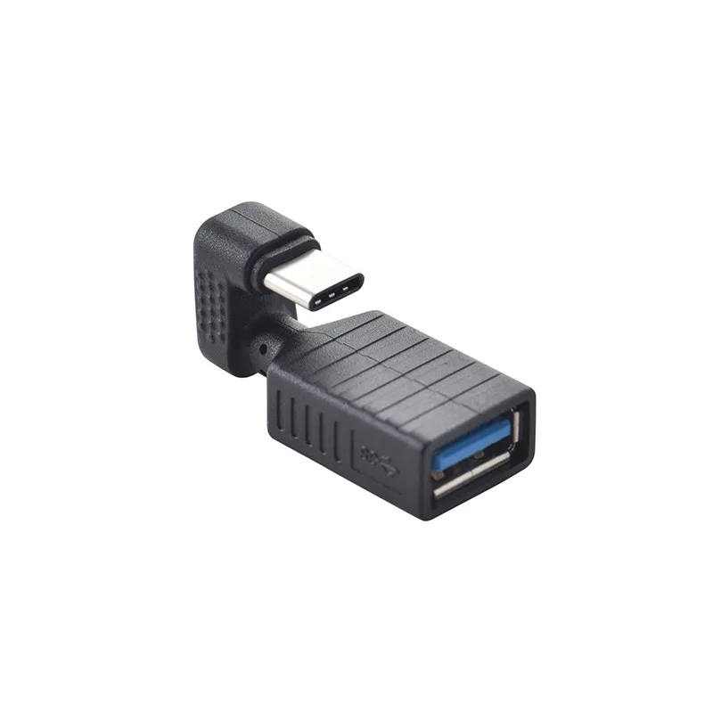 Adaptador U tipo USB C OTG tipo c macho a USB A hembra adaptador de 180 grados para uso en teléfono móvil y almohadilla conectar a pen-drive - imagen 3