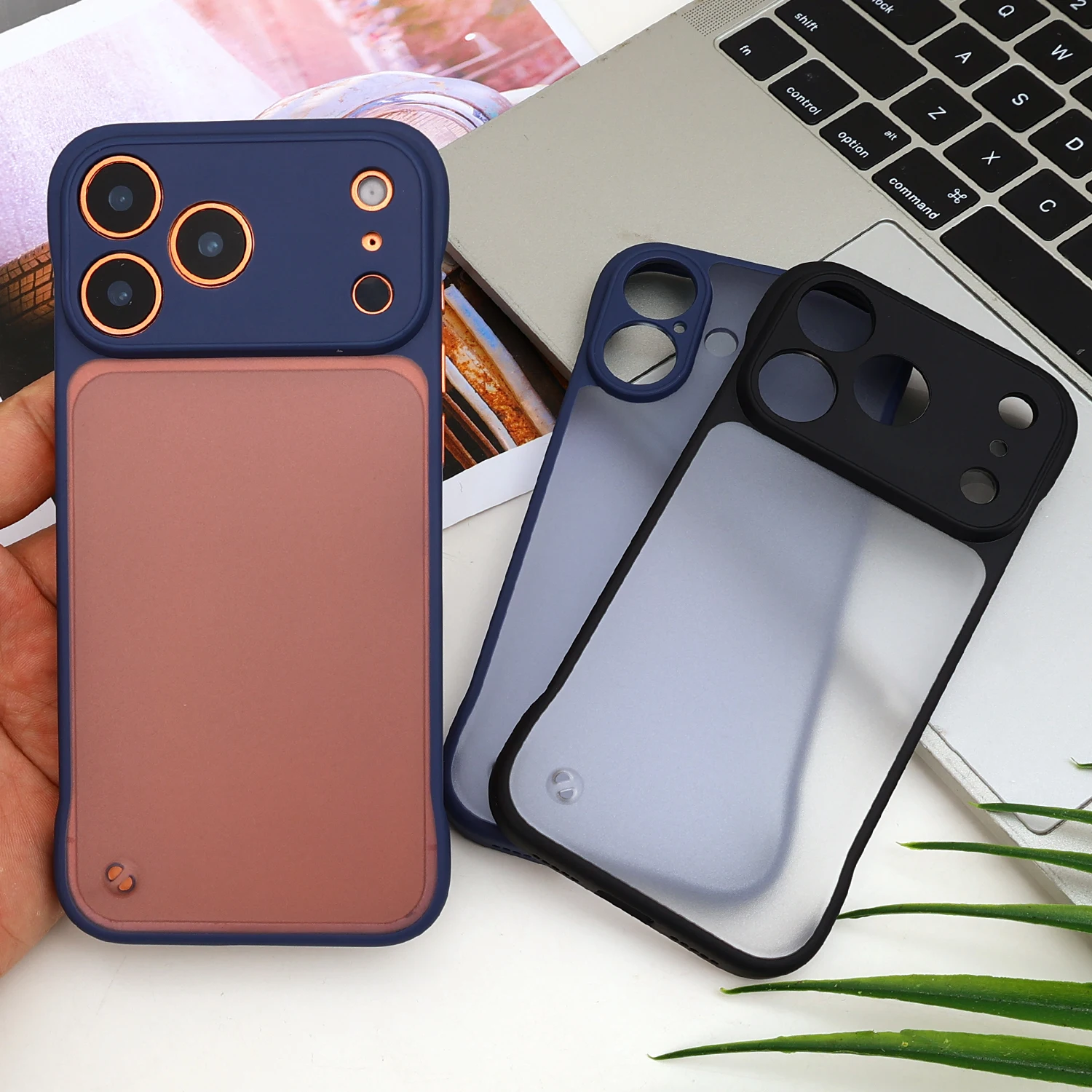 Funda de teléfono esmerilada mate sin marco para iPhone 17 17Air 17Pro MAX, funda trasera a prueba de golpes, carcasa protectora anticaída para iPhone 17