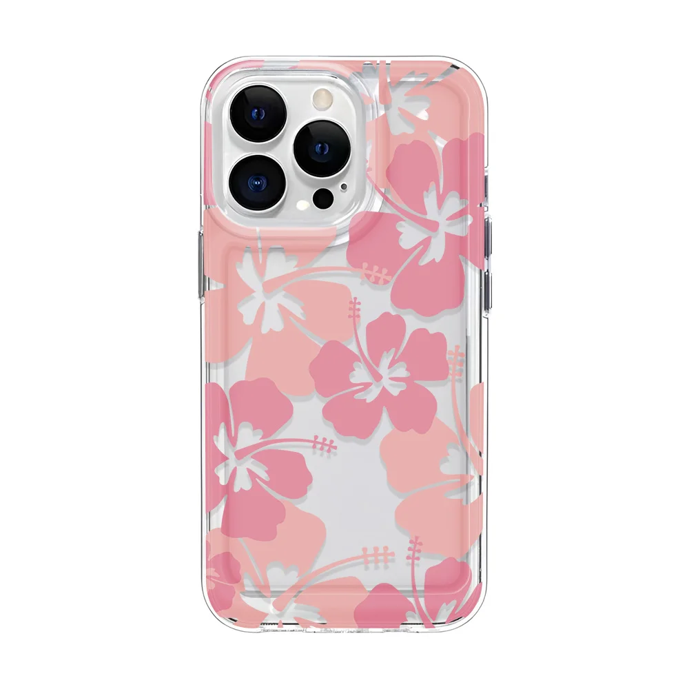 Funda transparente Simple con flores finas para iPhone 16 15 14 11 13 12 Pro Max Mini XR 15 14 16 Plus, funda a prueba de golpes para iPhone 13