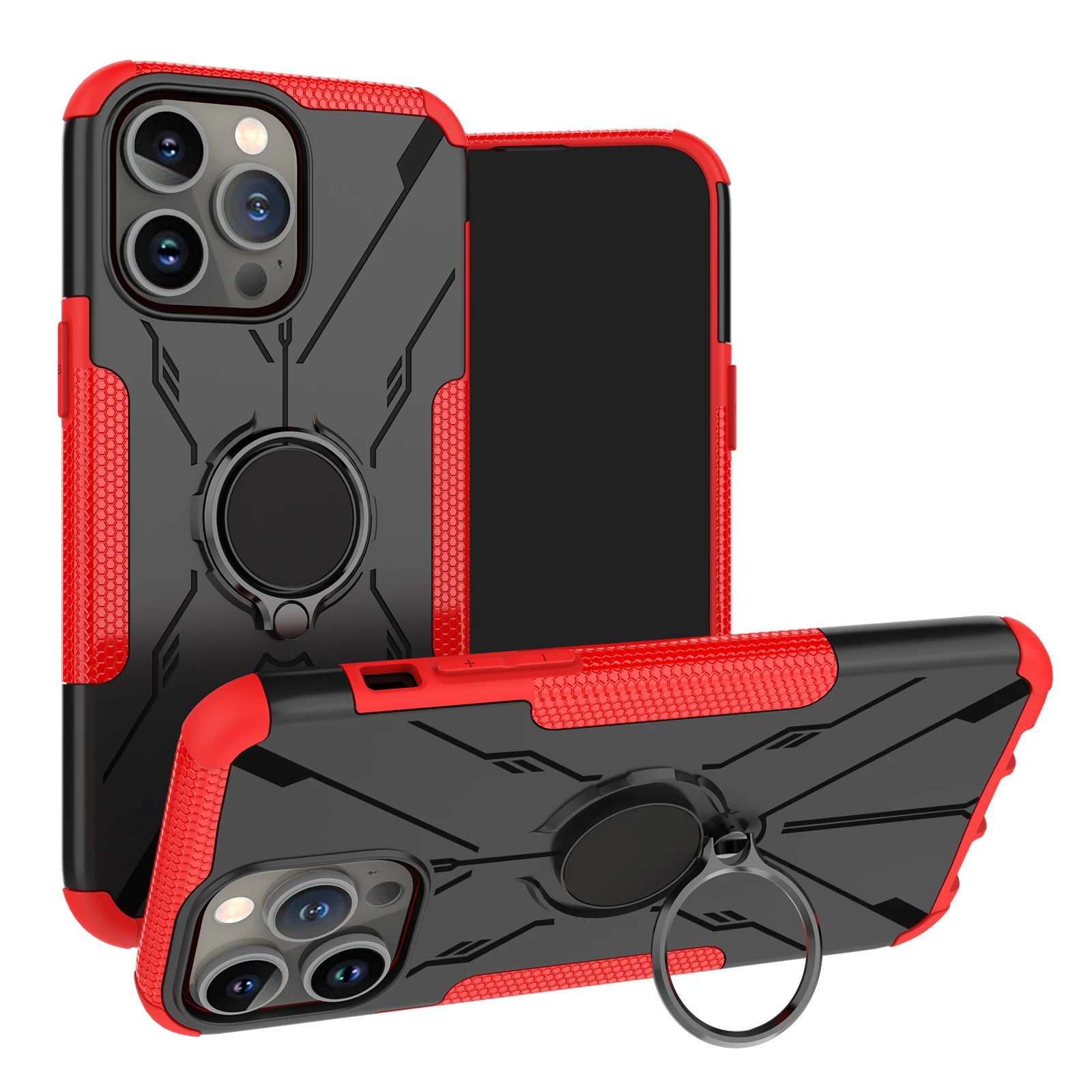 Funda con soporte de anillo Invisible para teléfono, cubierta magnética de Metal anticaída para 14 Pro Max 14Plus 13 Mini 12 11 Xs Xr SE 2022