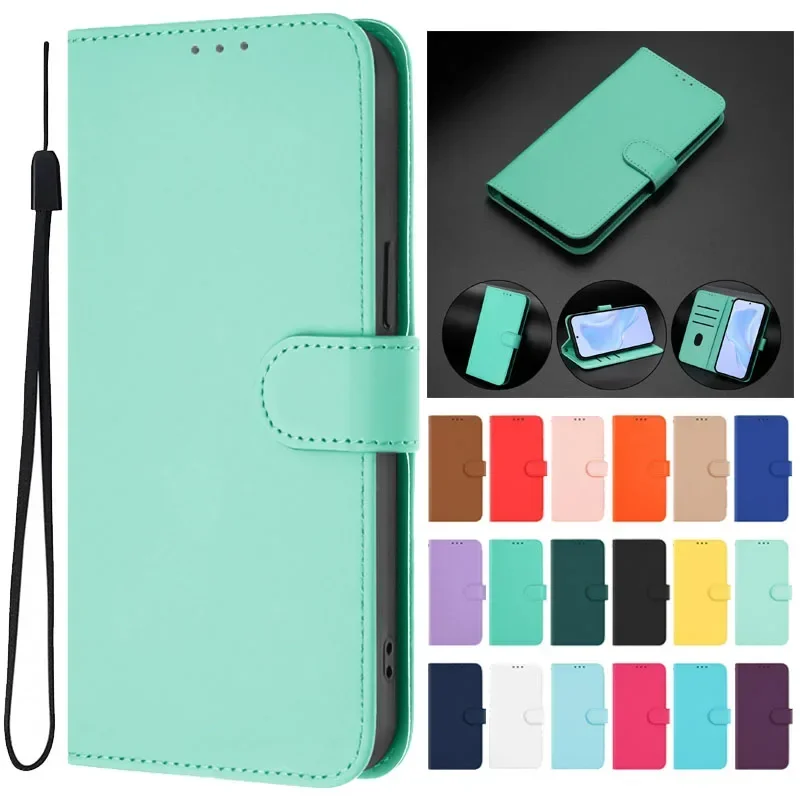 Para Xiaomi Poco X7 Pro Funda POCO X7 pro Funda con tapa para Coque Xiaomi PocoX7 X 7 X7Pro Funda de teléfono de cuero de Color sólido Funda