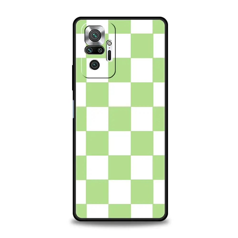 Funda de teléfono para Xiaomi Redmi Note 14 13 12 5G 11 10 Pro Plus 4G 9S 9 14C 13C 12C 10C 9C 9A cubierta Retro clásico tablero de ajedrez rejilla - imagen 4