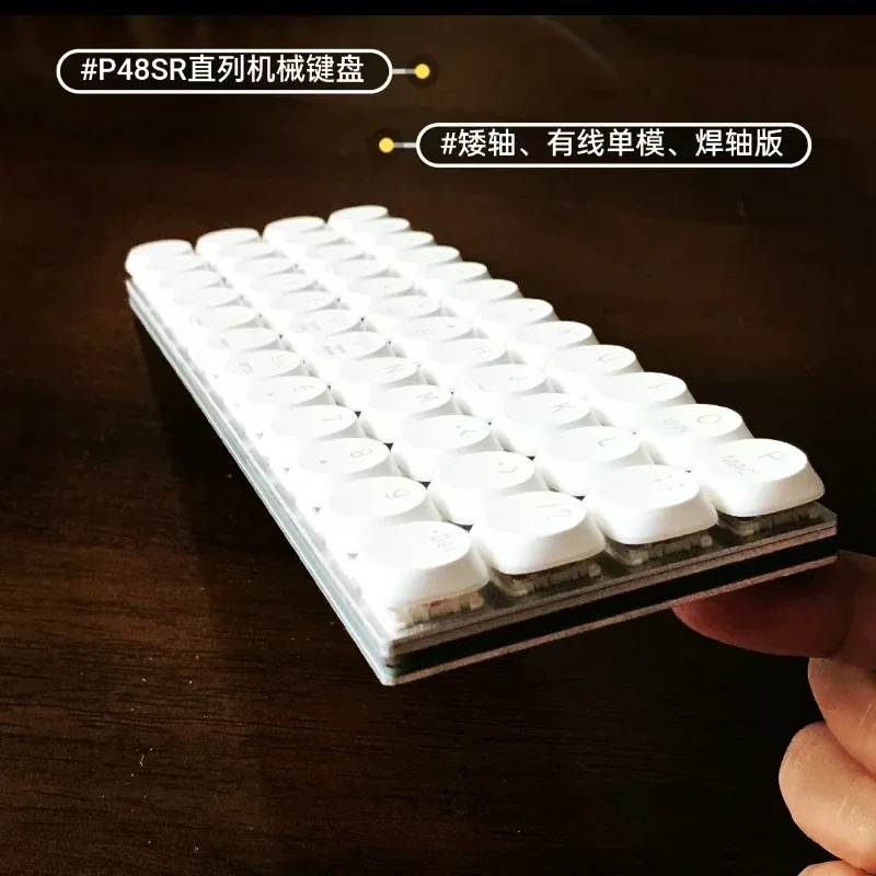 【P48SR】Planck Teclado de perfil bajo de 48 teclas Placa de aluminio personalizada 1U Teclados mecánicos ortogonales RGB con cable Firmware QMK/VIAL - imagen 5