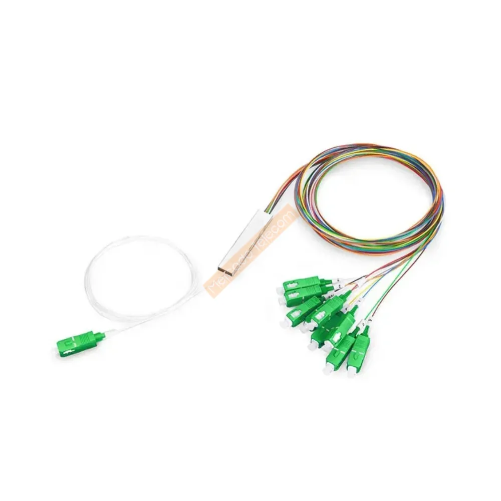 Alta calidad 1X9 PLC fibra óptica FTTH 0,9 MM SC APC conector monomodo Mini tubo de acero divisor óptico 1 Uds - imagen 2